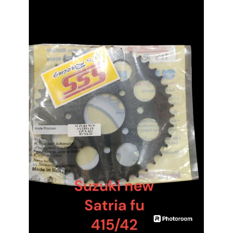 GIR BELAKANG SSS SUZUKI NEW SATRIA FU 415/42 BLACK ORIGINAL