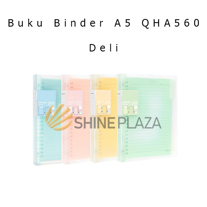 

Buku Binder Note A5 Deli Vivid QHA560 Pastel Color - Loose Leaf Notebook A5