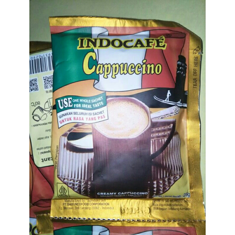 

INDOCAFE CAPPUCCINO ISI 10 SACHET@25GR-INDOCAFE CAPUCINO