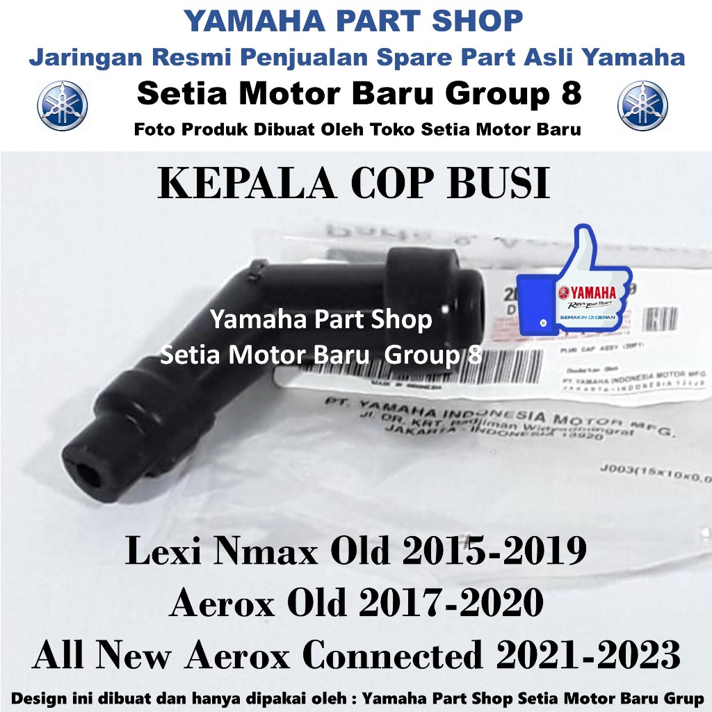 Kepala Cop Busi Plug Cap Assy Lexi Aerox Nmax N Max Old All New Aerox Connected Asli Yamaha