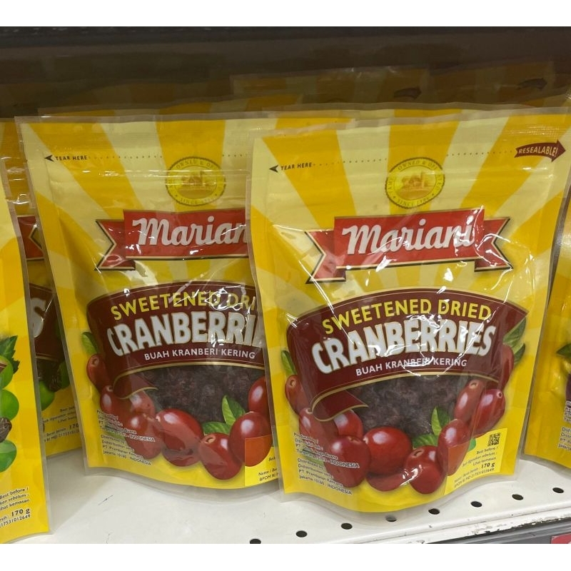 

mariani sweetened dried cramberries 170gr