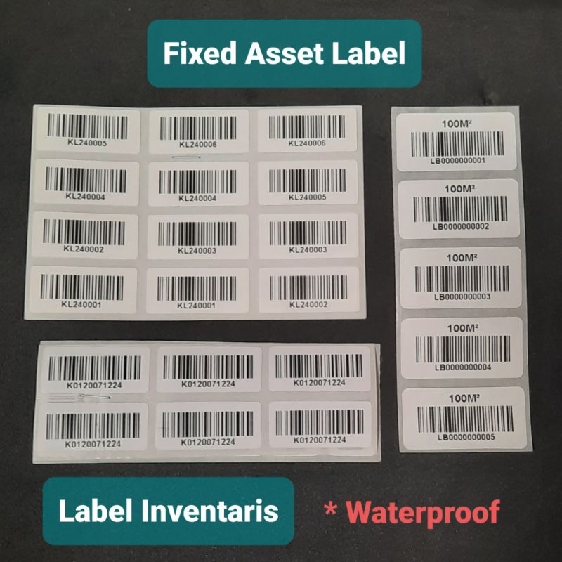 

Cetak Label Inventaris Aset Fixed Asset Waterproof