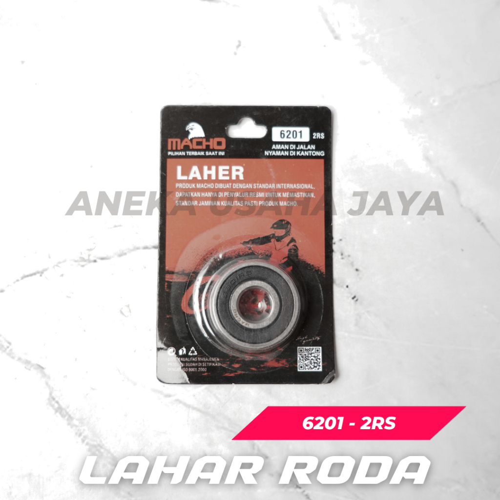 LAHAR RODA B.6201-2RS MERK MACHO ( ISI 10 PCS ) TIDAK JUAL SATUAN