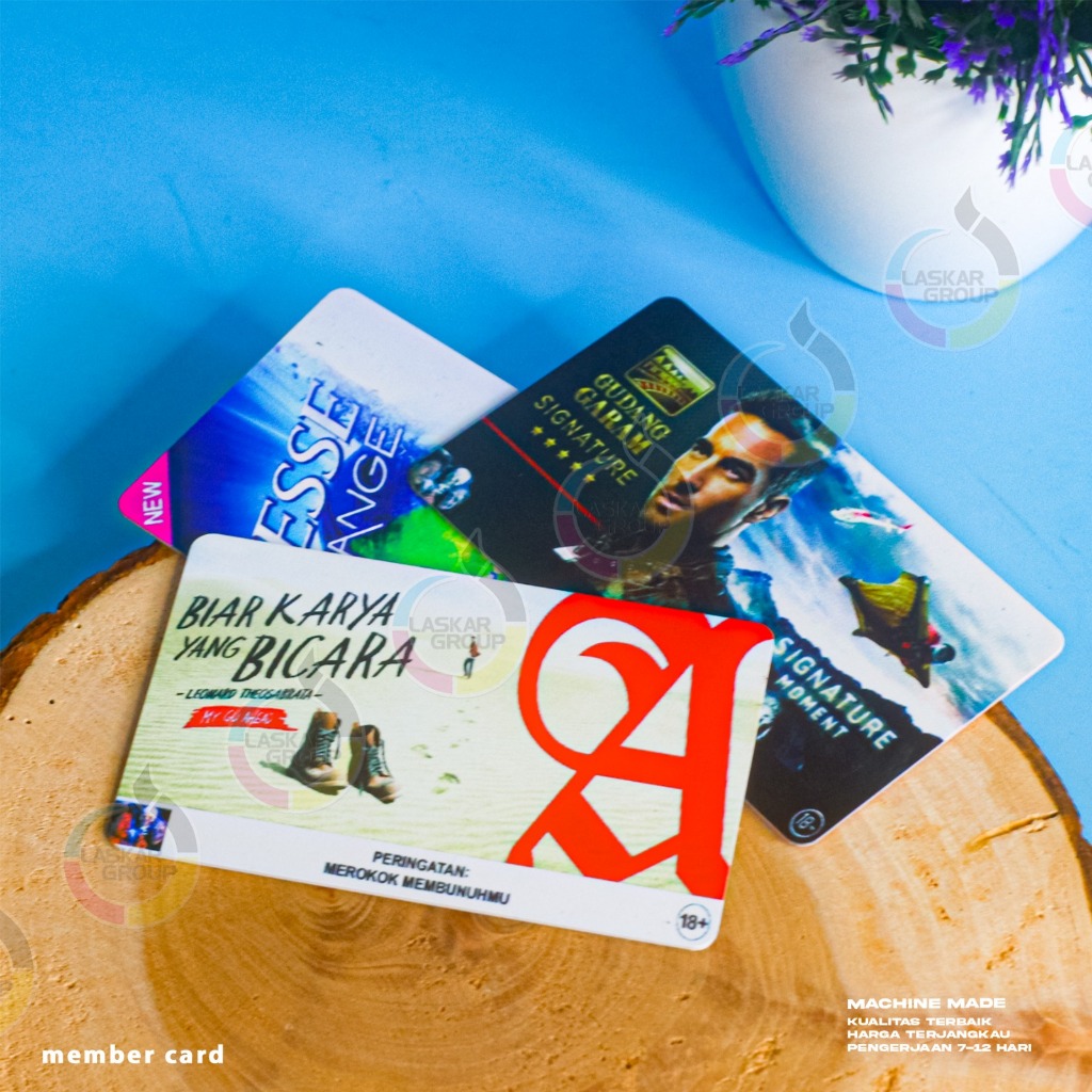 

5 pcs CARD member /id card PVC MURAH custom / PRINT KARTU MEMBER CARD 2 sisi ukuran 5x9