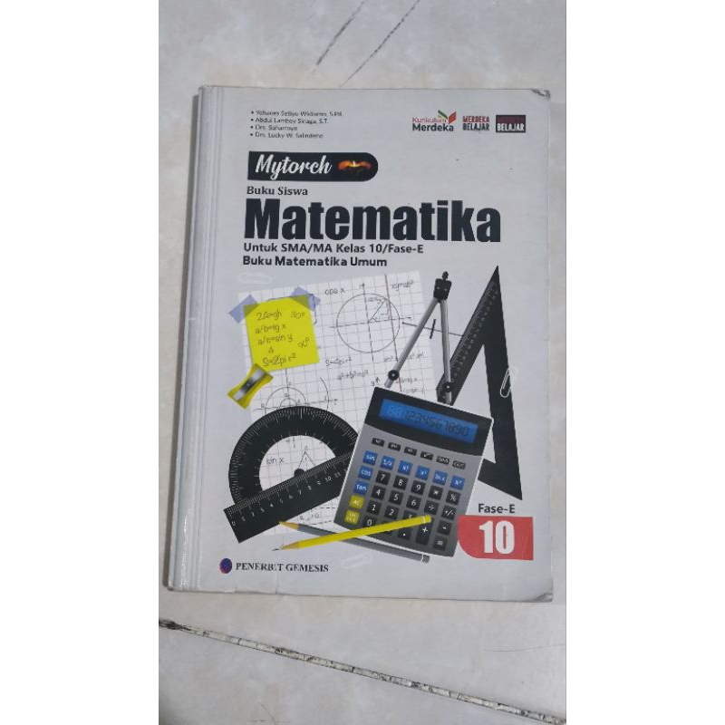 Buku Matematika Umum untuk Jenjang SMA/MA Kelas X/10 Kurikulum Merdeka, Penerbit Gemesis