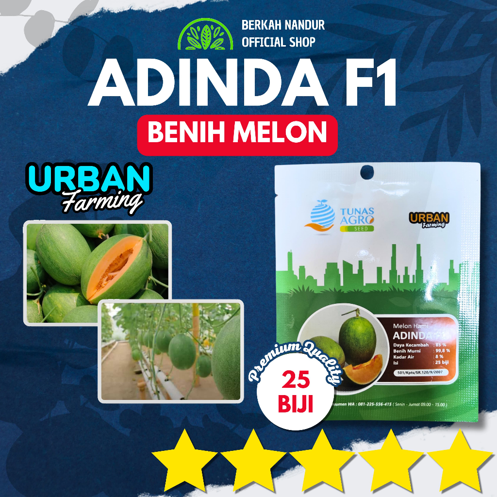Benih Melon Adinda F1 25 Biji Urban Farming