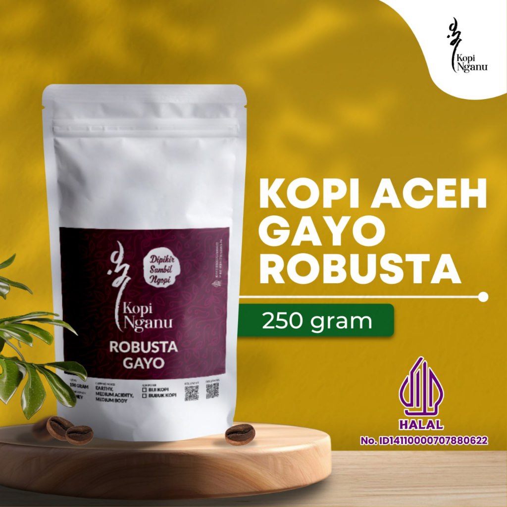 

Kopi Gayo Robusta Aceh Bubuk 250 Gram Fresh Roaste