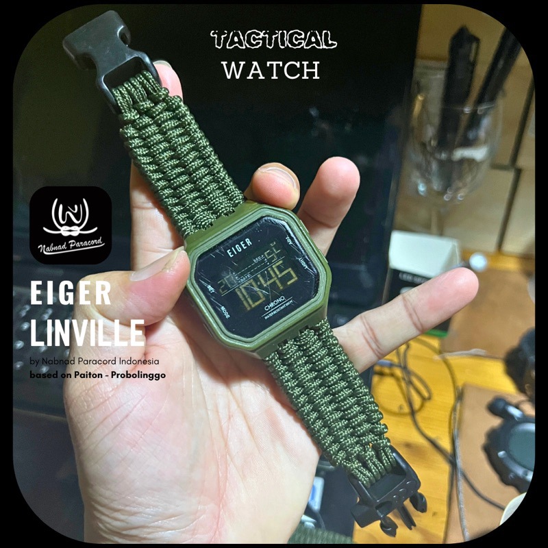 Tali Strap Jam Tangan Paracod EGER LINVILLE Tali Paracord Trilobite Tipis Buckle Nabnad Paracod