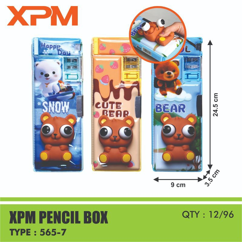 

FYM XPM PENCIL CASE MAGNET TYPE 565-7 KARAKTER BEAR BISA DIPENCET - KOTAK PENSIL