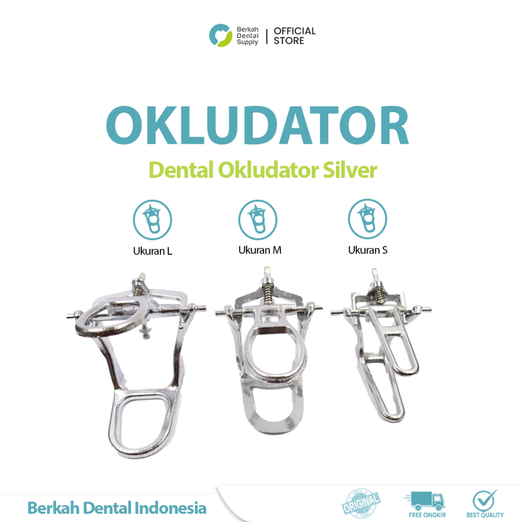 Dental Okludator / Okludator Dental / Ocludator Lab Gigi Stainless Silver S M L