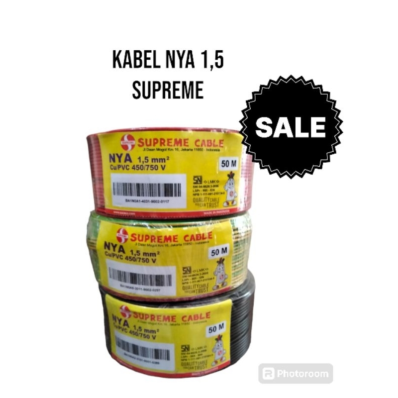 KABEL NYA 1,5 SUPREME/ Kabel instalasi tunggal supreme