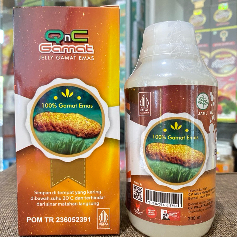 Qnc Jelly Gamat 100% Gamat Emas Asli Original 300 ML Murah Q N C Jelyy Jeli - Jeligamat - Jely Gamat