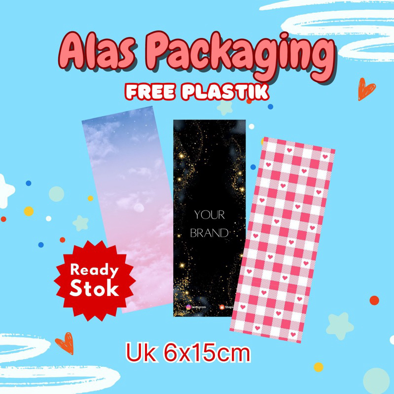 

[FREE PLASTIK] ALAS PACKING UK 6x15 AKSESORIS GELANG CINCIN READY STOK