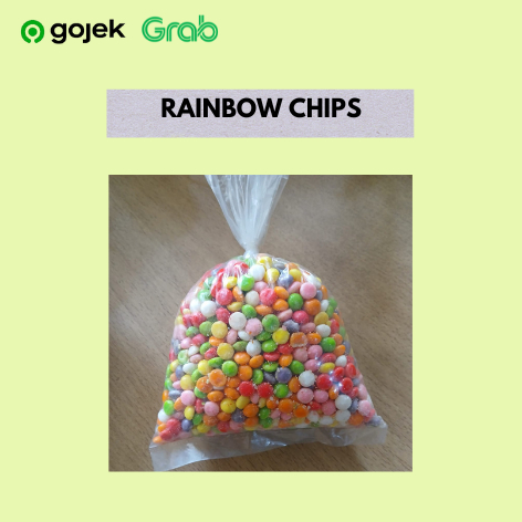 

L'Agie Rainbow Chips 1/2 Bulat - Rainbow Chips Gepeng Repack 250 gram