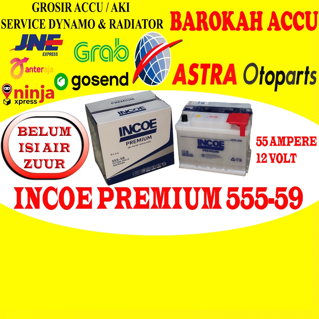 AKI MOBIL INCOE PREMIUM 555 59 / 555-59 , 55 AH ASTRA OTOPARTS