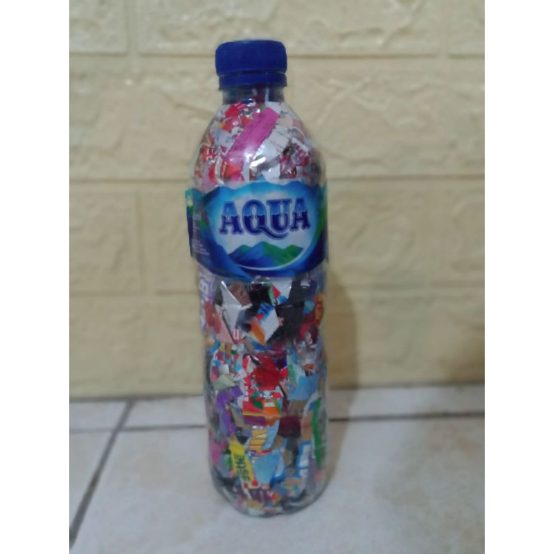 Ecobrick botol AQUA 600ml