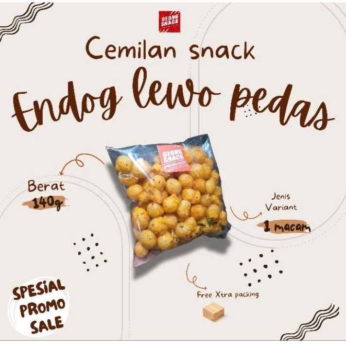 

GEONG SNACK - Endog Lewo Pedas 140g