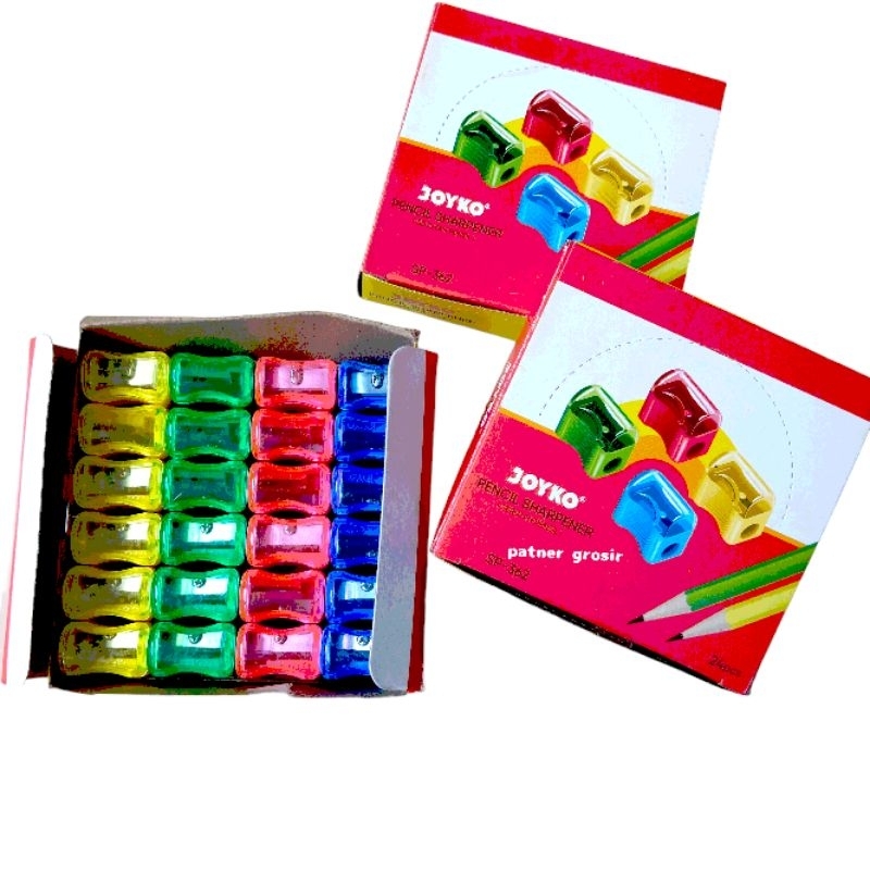 

RAUTAN PENSIL 1 BOX JOYKO, JOYKO PENCIL SHARPENER ISI 24 PCS