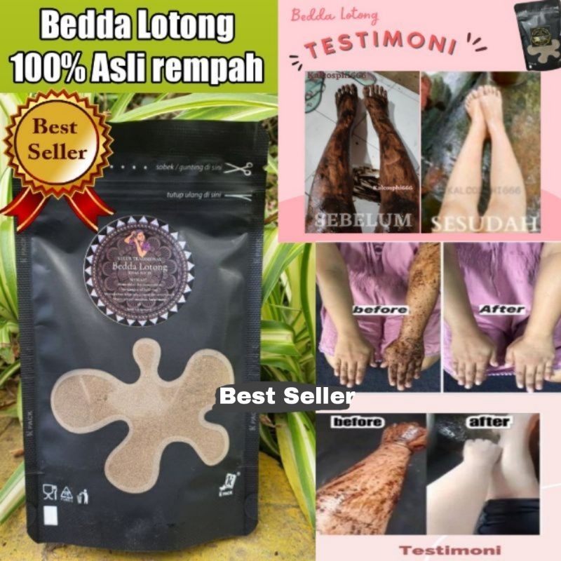 Lulur Bedda Lotong 50 GRAM / Bedak hitam | Lulur bugis Bedda lotong viral | Lulur hitam | Lulur puti