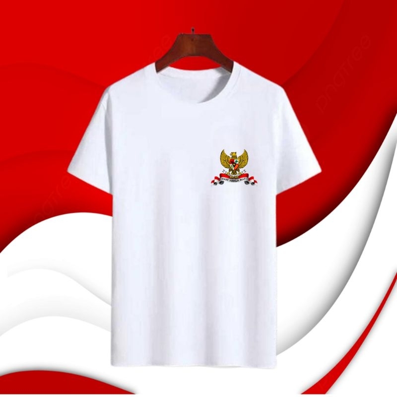 kaos Cewek/Cowok pendek Garuda NKRI logo samping