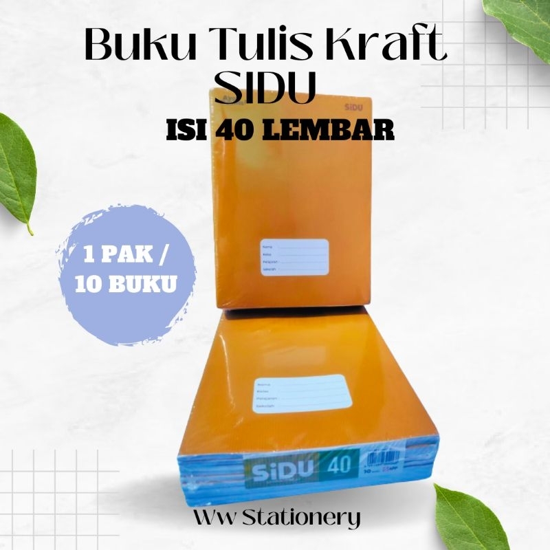 

BUKU TULIS SIDU KRAFT 1 PAK ISI 10 BUKU 40 LEMBAR