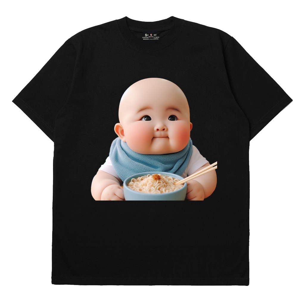 Kaos Pendek  Mie Bocil Lucu / Kaos Pria / kaos Polos / Promo Kaos Murah