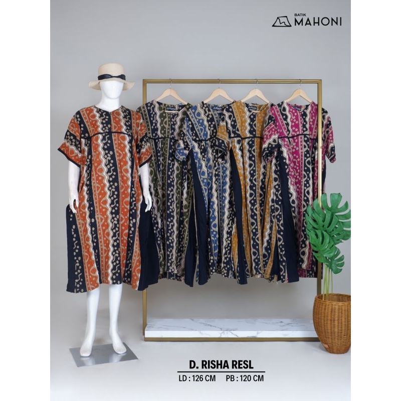 (LD 125 CM) Daster Mahoni Batik Pekalongan ll Daster Risha Resl