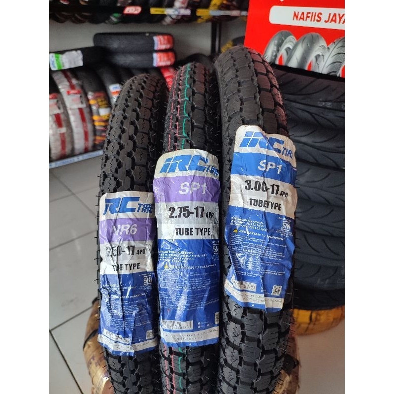 BAN MOTOR BUKAN TUBLESS IRC KLASIK SP1 UKURAN 250 275 300 RING 17 HARGA SATUAN