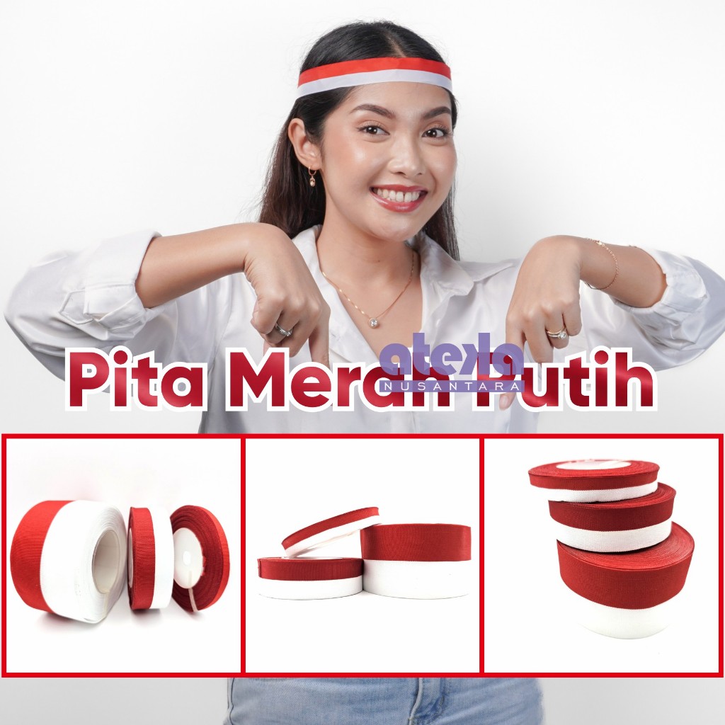 

Pita merah putih - Pita bendera indonesia - Pita bendera merah putih