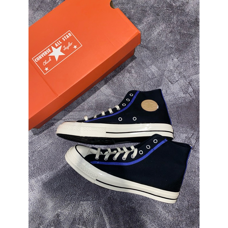 Sepatu Sneakers Converse Chuck 70s High Essenstial Blue Flame Resmi PT MAP
