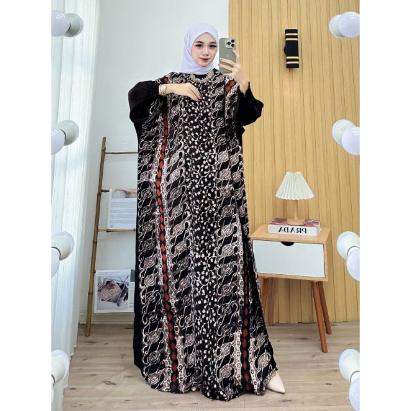 Kaftan jumbo kaftan santung tebal kaftan premium kaftan batik kaftan pekalongan // COD