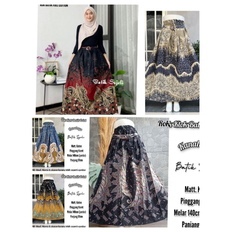 Rok Batik Wanita Katun Premium Rok Dililit Bawahan Kebaya brukat Rok Batik Perempuan Bawahan Kebaya 