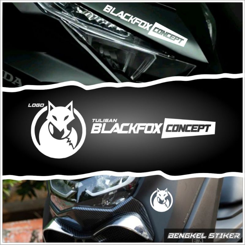 Sticker Motor Cutting Blackfox Concept Anti Air Hologram Murah