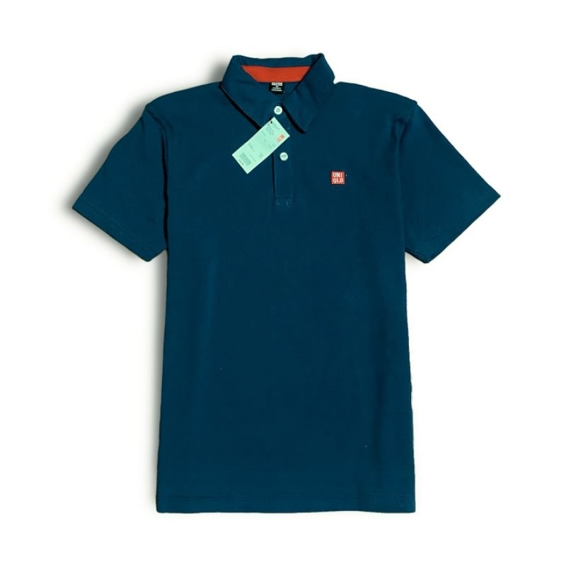 Uniqlo poloshirt pria original branded new brandnew kaos polo shirt pria asli navy