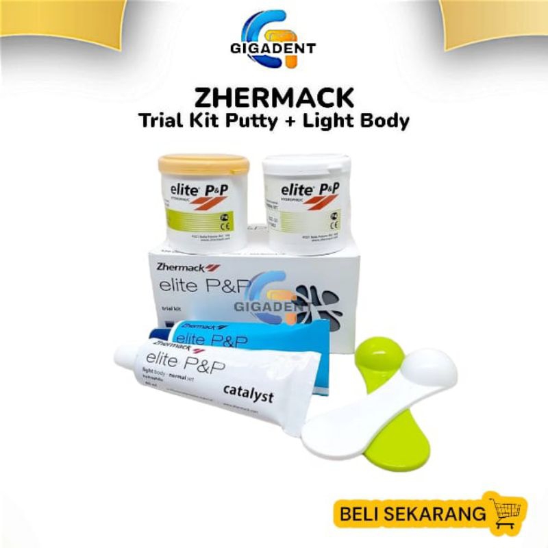 ZHERMACK ELITE P&P TRIAL KIT DOUBLE IMPRESSION / RUBBER BASE ( PUTTY & LIGHTBODY )