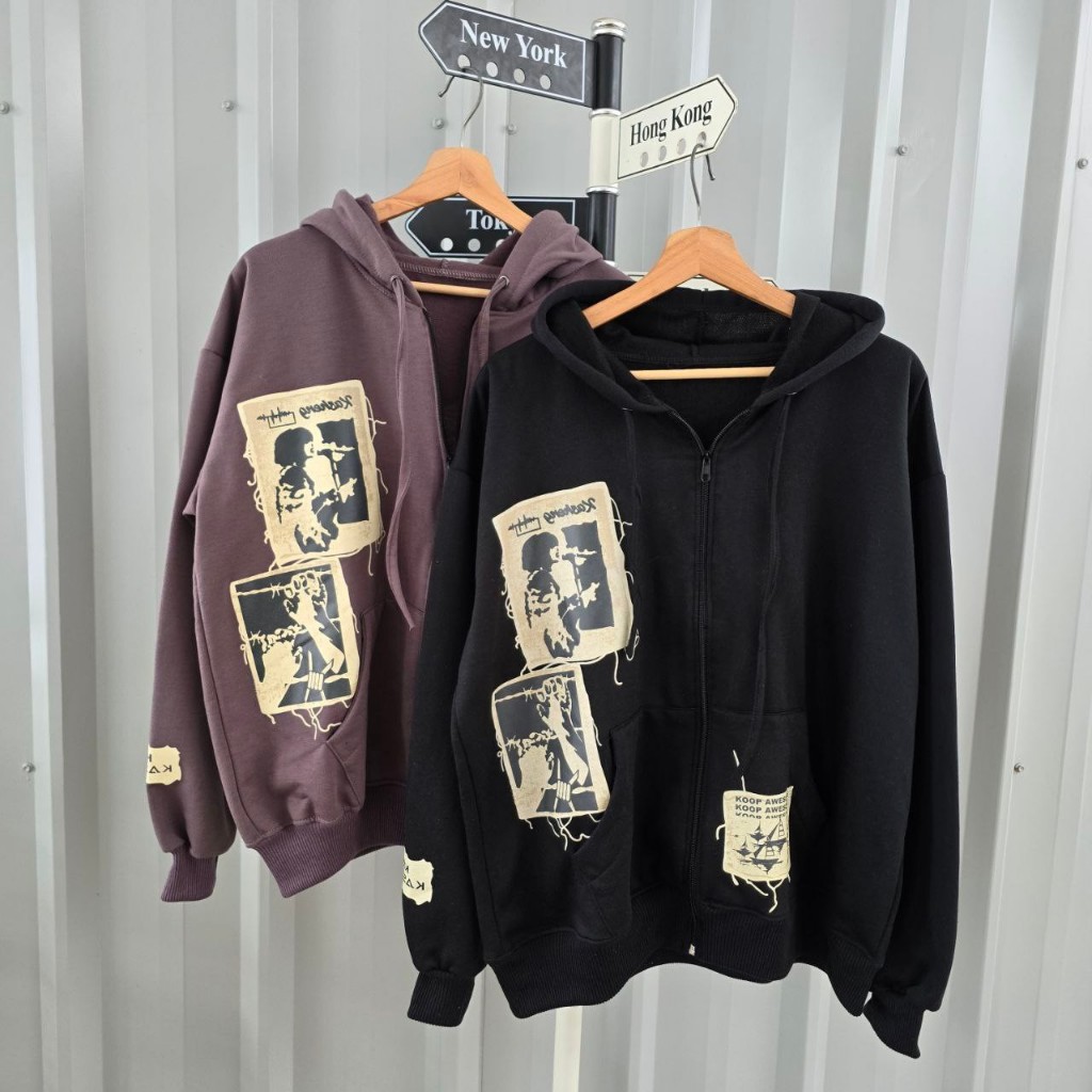 ( isi 2 pcs) Baju couple pasangan terbaru COACHELLA JAKET / sweater couple pasangan / hoodie couple 
