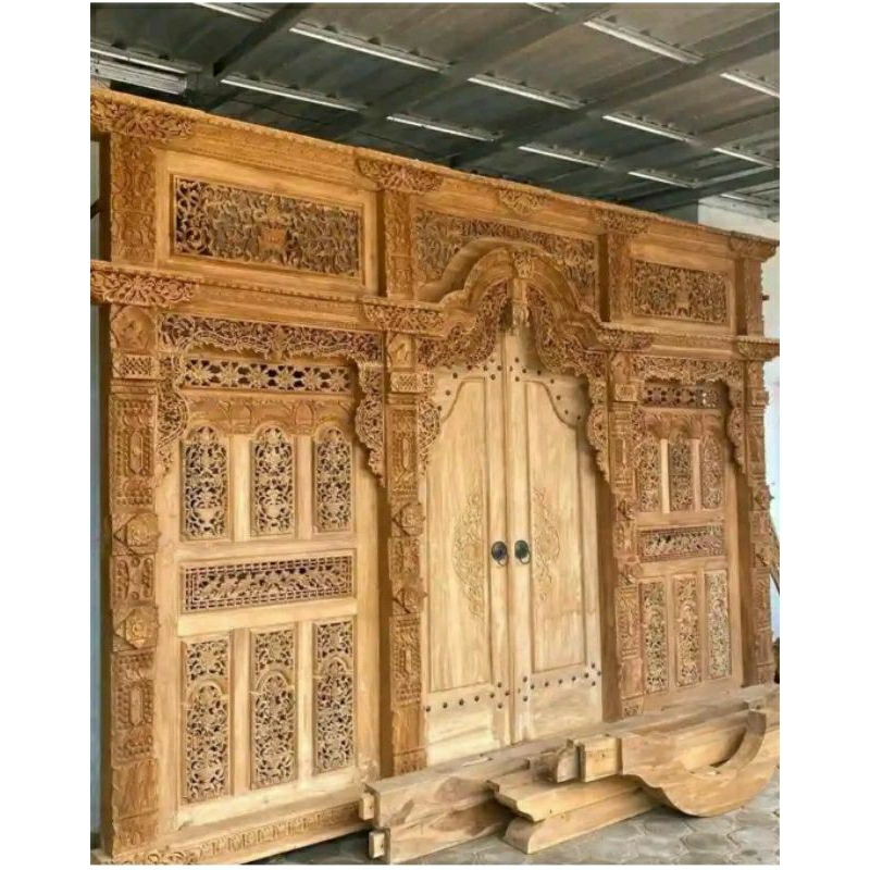 Pintu gebyok Jawa/pintu gebyok modern ful kayu jati ukir Jepara