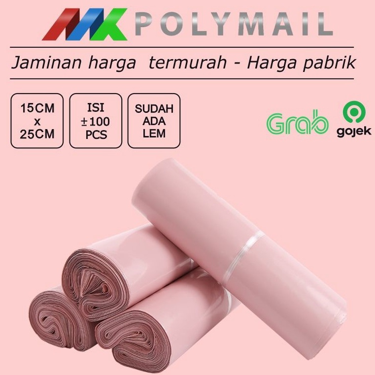 

Big Deal POLYMAILER 1PCS 15x25CM PINK GLOSSY PLASTIK POLYMAILER PINK