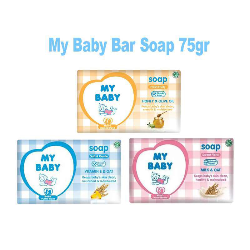 My baby sabun mandi batang bayi 75 gram (fresh fruity / soft & gentle / sweet floral)