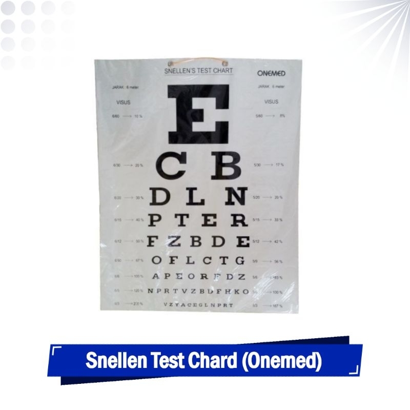 Snellen Test Card Papan Huruf Tes Mata OneMed