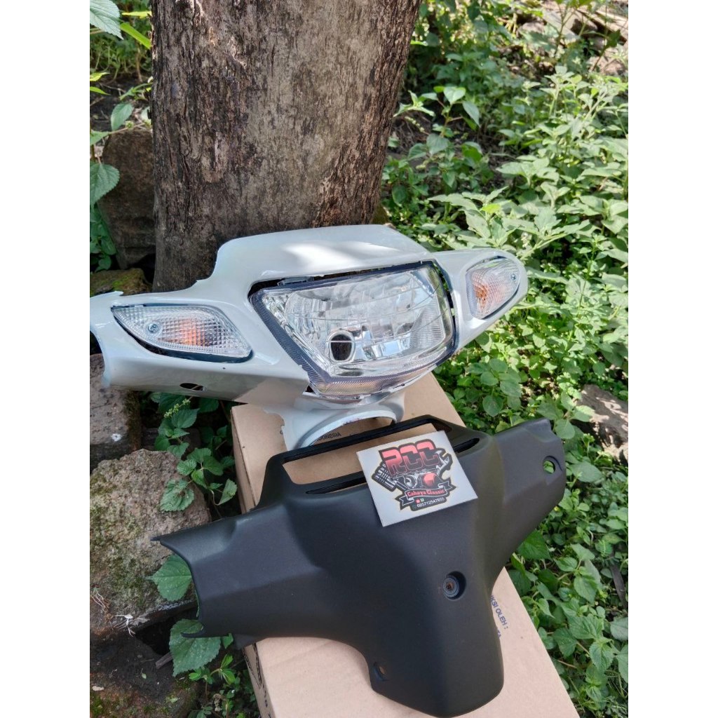 batok lampu depan fizr batok kepala fizr warna putih set batok belakang fizr & lampu + sen kanan kir