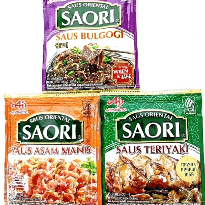 

Saori Saus Sachet Saus teriyaki / Saus Asam manis / Saus Bulgogi (25 ml) 1 pcs