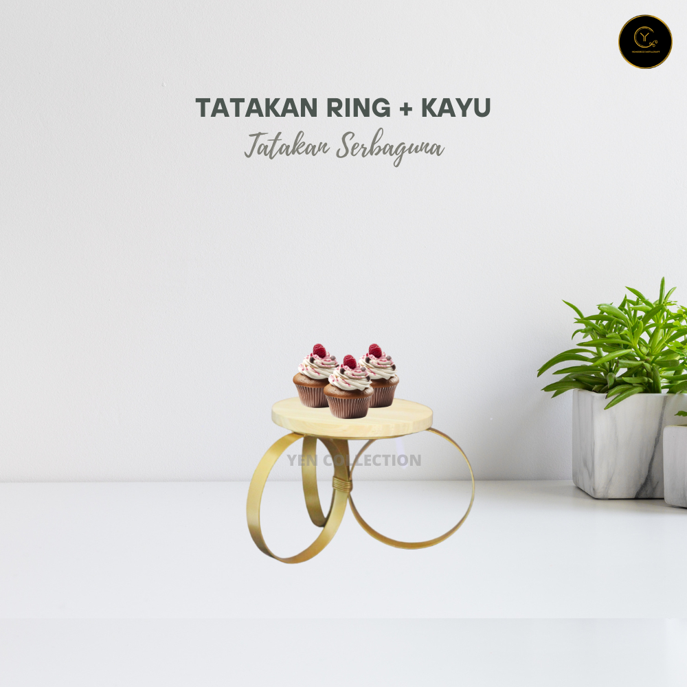 Yen Tatakan Ring+KayuTatakan Kue Tatakan Kue Tatakan Serbaguna