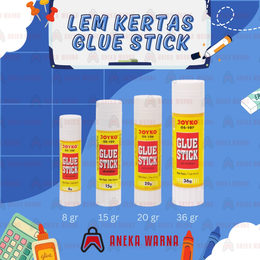 

LEM BATANG/PEREKAT KERTAS GLUE STICK | JOYKO (PCS)