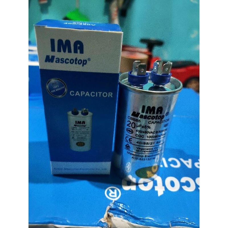 Capasitor AC 20UF "IMA MASCOTOP"/kapasitor ac