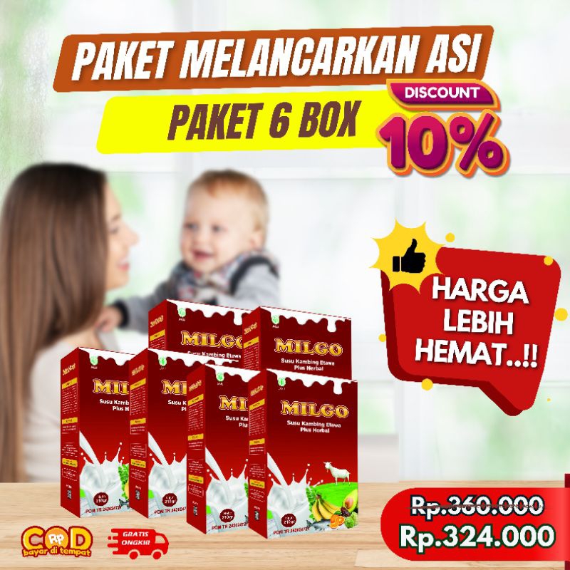 

PAKET SUSU MILGO MELANCARKAN ASI (PAKET 6 BOX DISKON 10 %)