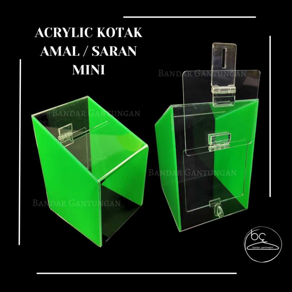 

Akrilik Kotak Saran Akrilik Kotak Amal Kotak Infaq Acrylic Hijau Box Akrilik Mini - BH