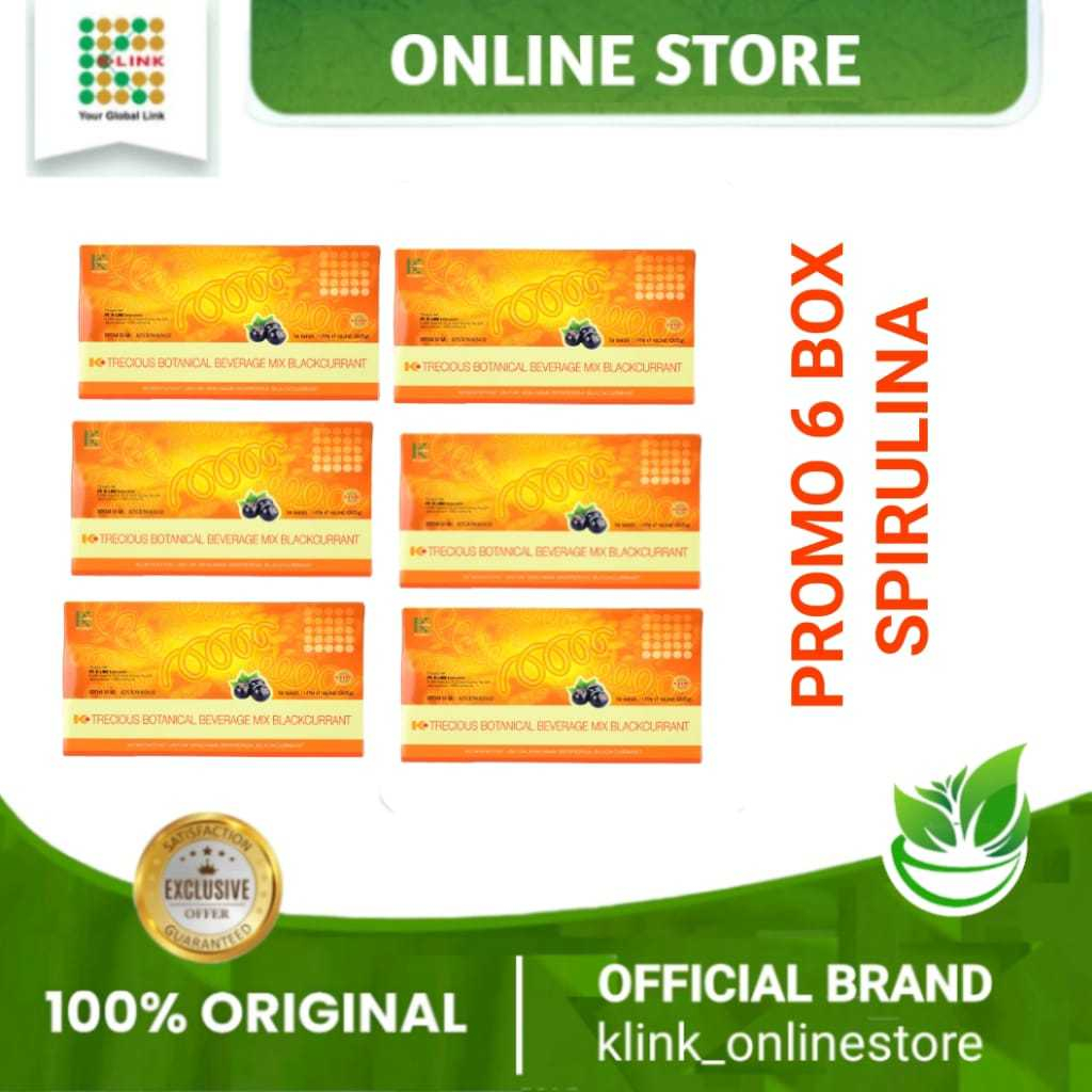SPIRULINA K LINK.SPIRULINA K LINK ORIGINAL PROMO 6 BOX.K LINK SPIRULINA.K TRECIOUS BOTANICAL BEVERAG