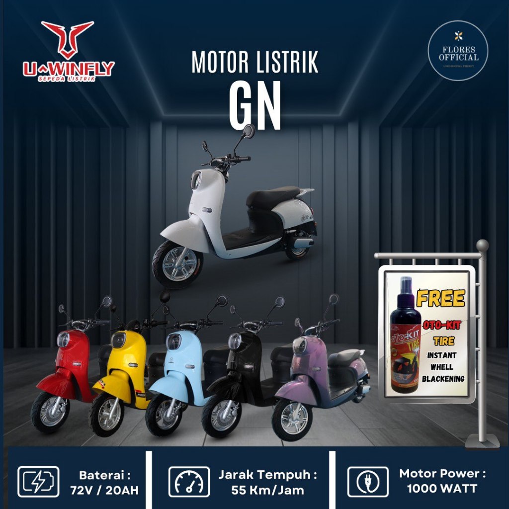 New MOTOR LISTRIK GOLDEN TURTLE NEW GN GT+ UWINFLY