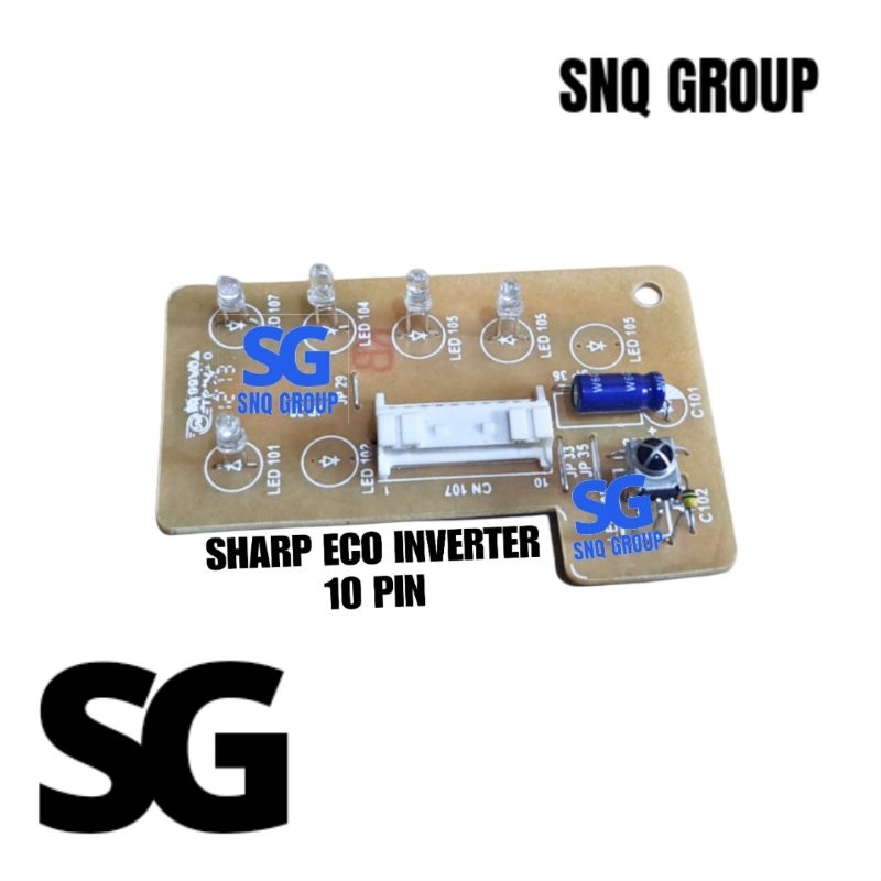 PCB sensor AC SHARP eco inverter 10 pin - Modul receiver AC sharp eco inverter soket 10 pin